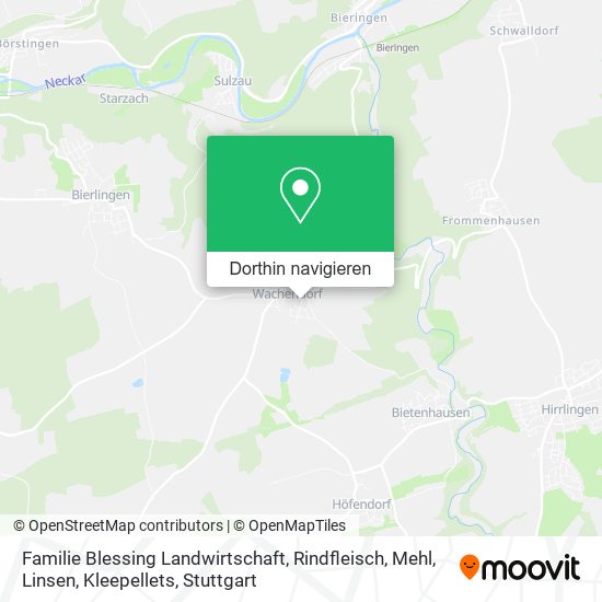 Familie Blessing Landwirtschaft, Rindfleisch, Mehl, Linsen, Kleepellets Karte