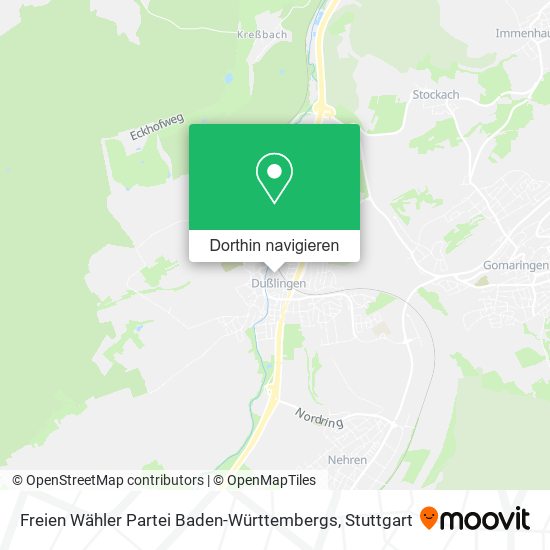 Freien Wähler Partei Baden-Württembergs Karte