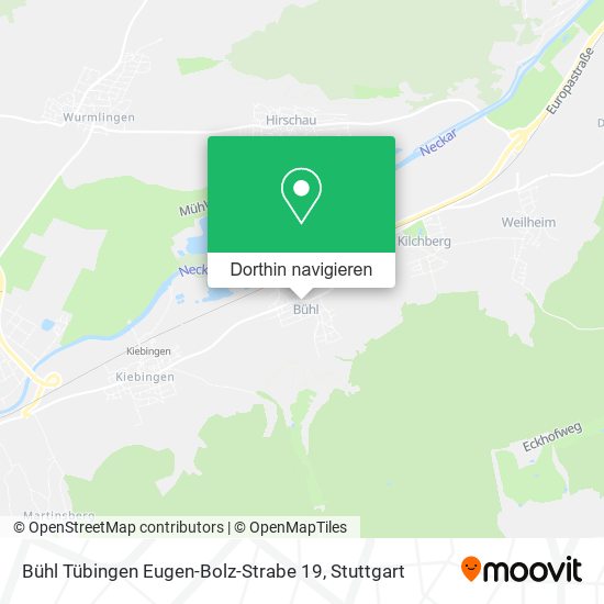 Bühl Tübingen Eugen-Bolz-Strabe 19 Karte