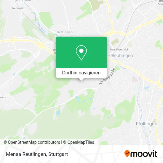 Mensa Reutlingen Karte