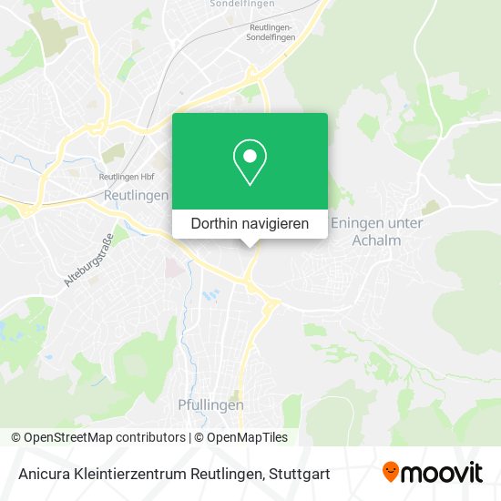 Anicura Kleintierzentrum Reutlingen Karte