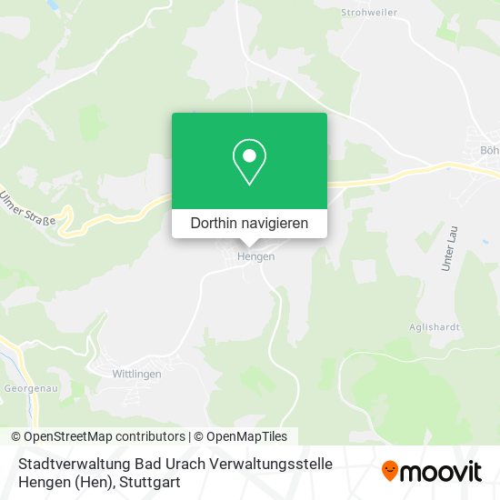 Stadtverwaltung Bad Urach Verwaltungsstelle Hengen Karte