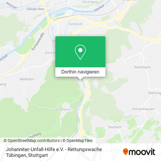 Johanniter-Unfall-Hilfe e.V. - Rettungswache Tübingen Karte