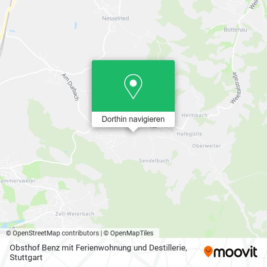 Obsthof Benz mit Ferienwohnung und Destillerie Karte