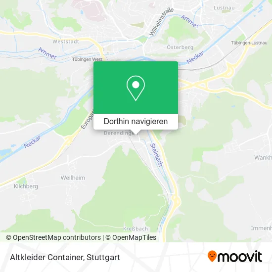 Altkleider Container Karte