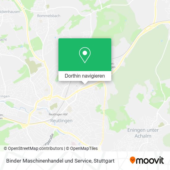 Binder Maschinenhandel und Service Karte