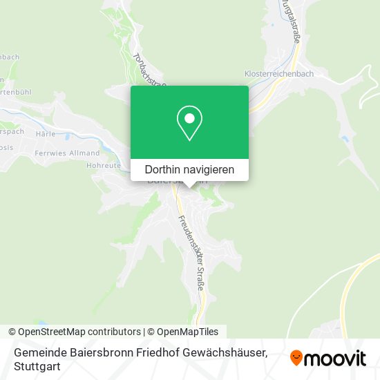 Gemeinde Baiersbronn Friedhof Gewächshäuser Karte