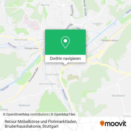 Retour Möbelbörse und Flohmarktladen, Bruderhausdiakonie Karte