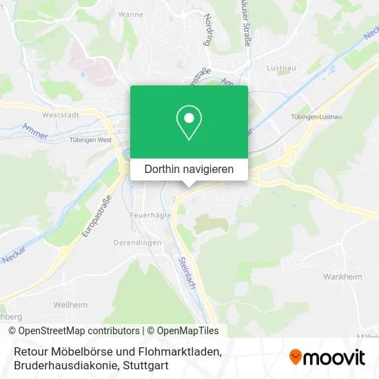 Retour Möbelbörse und Flohmarktladen, Bruderhausdiakonie Karte