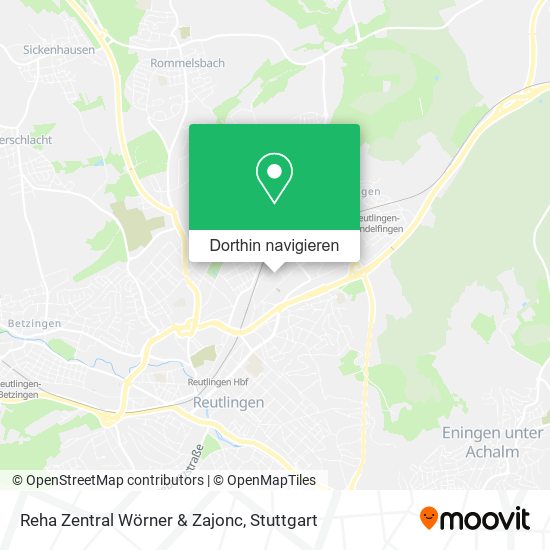 Reha Zentral Wörner & Zajonc Karte