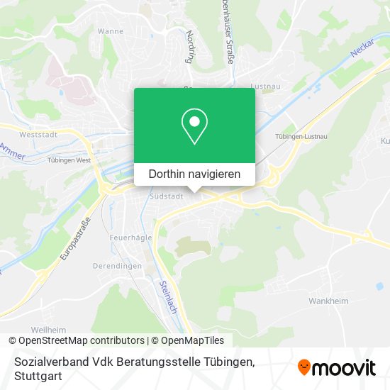 Sozialverband Vdk Beratungsstelle Tübingen Karte