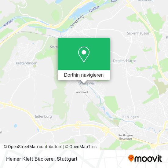 Heiner Klett Bäckerei Karte