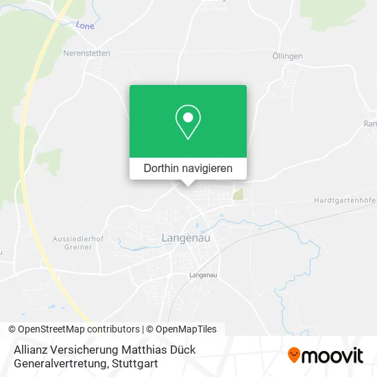 Allianz Versicherung Matthias Dück Generalvertretung Karte