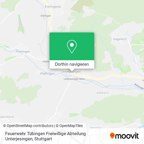 Feuerwehr Tübingen Freiwillige Abteilung Unterjesingen Karte