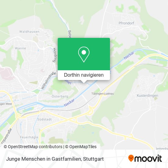 Junge Menschen in Gastfamilien Karte
