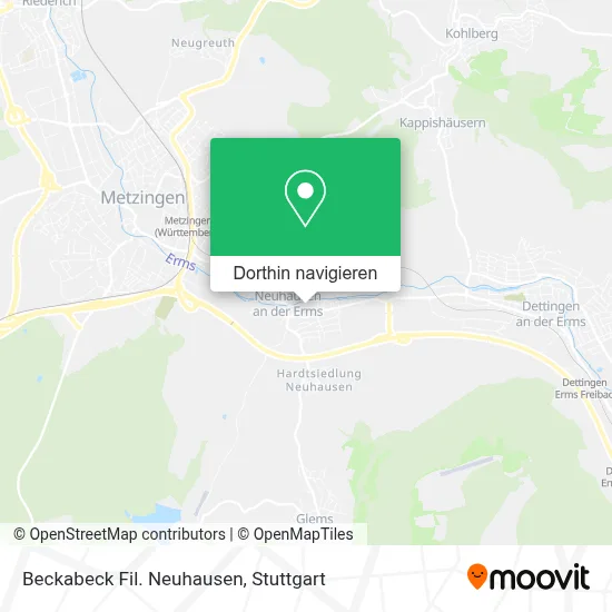 Beckabeck Fil. Neuhausen Karte