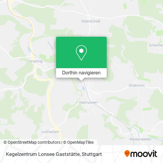 Kegelzentrum Lonsee Gaststätte Karte