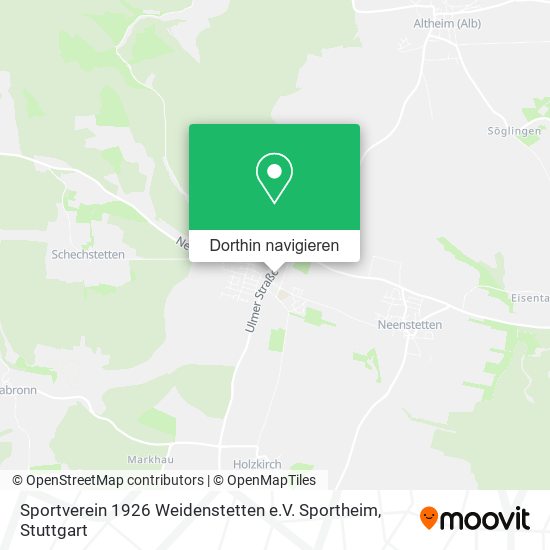 Sportverein 1926 Weidenstetten e.V. Sportheim Karte