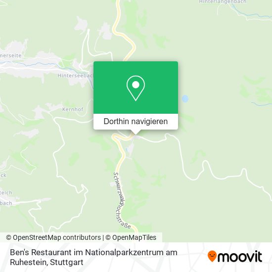 Ben's Restaurant im Nationalparkzentrum am Ruhestein Karte