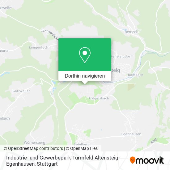 Industrie- und Gewerbepark Turmfeld Altensteig-Egenhausen Karte