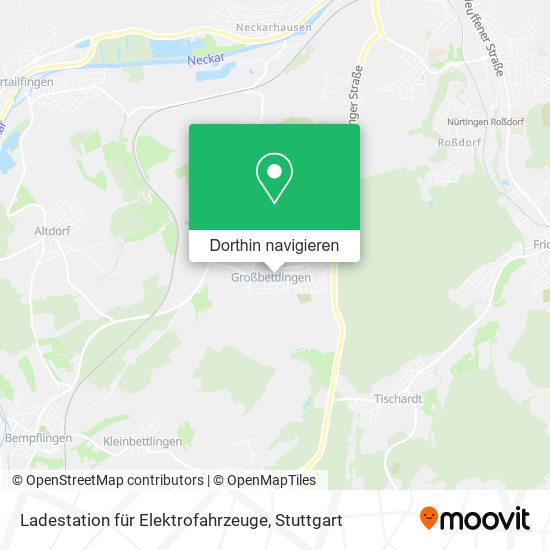 Ladestation für Elektrofahrzeuge Karte