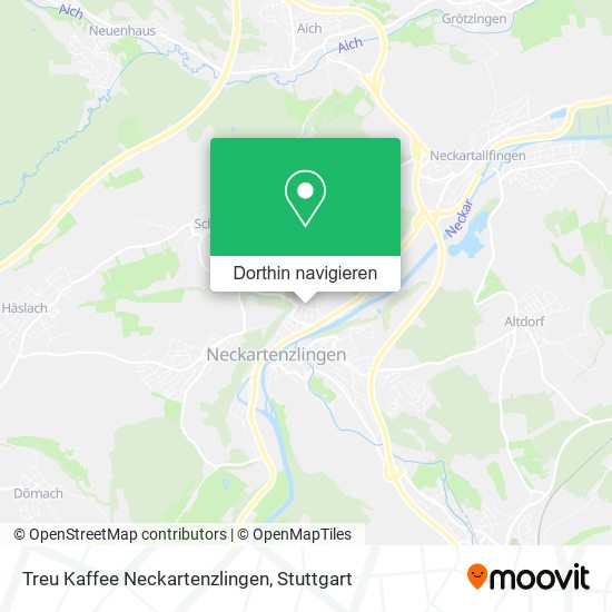 Treu Kaffee Neckartenzlingen Karte