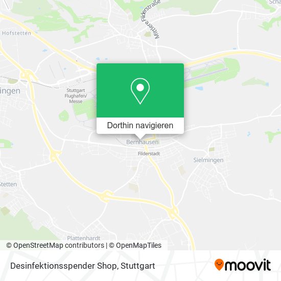 Desinfektionsspender Shop Karte
