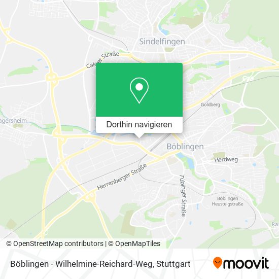 Böblingen - Wilhelmine-Reichard-Weg Karte