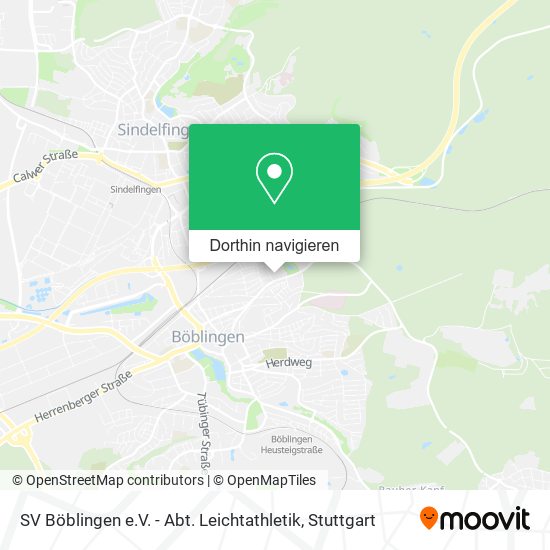SV Böblingen e.V. - Abt. Leichtathletik Karte