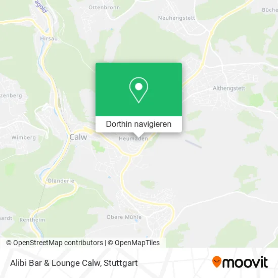 Alibi Bar & Lounge Calw Karte