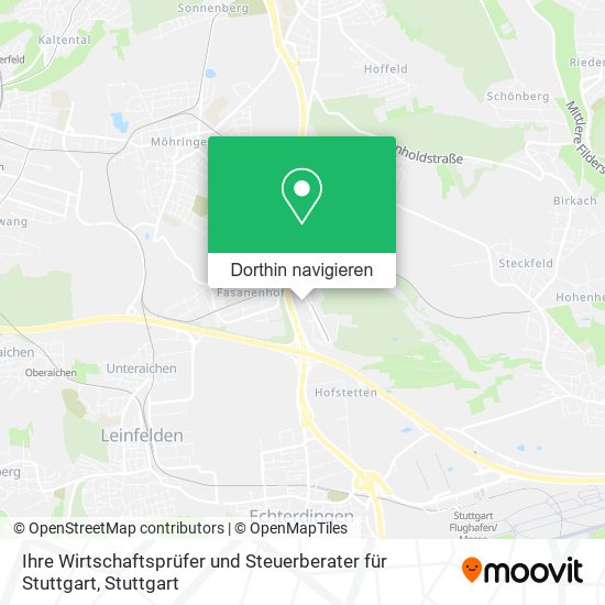 Ihre Wirtschaftsprüfer und Steuerberater für Stuttgart Karte