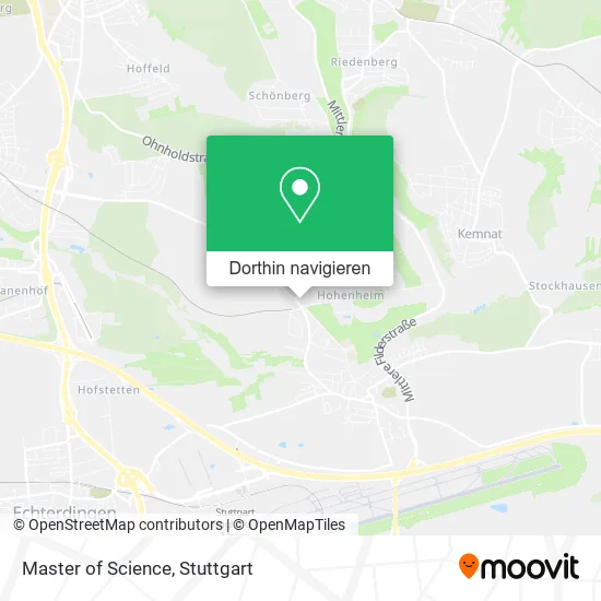 Master of Science Karte