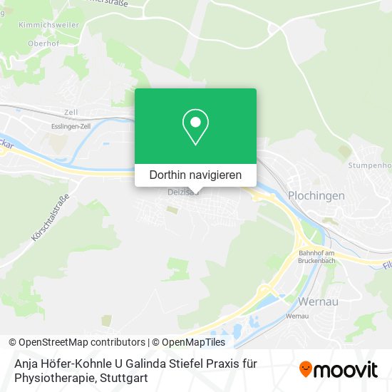Anja Höfer-Kohnle U Galinda Stiefel Praxis für Physiotherapie Karte