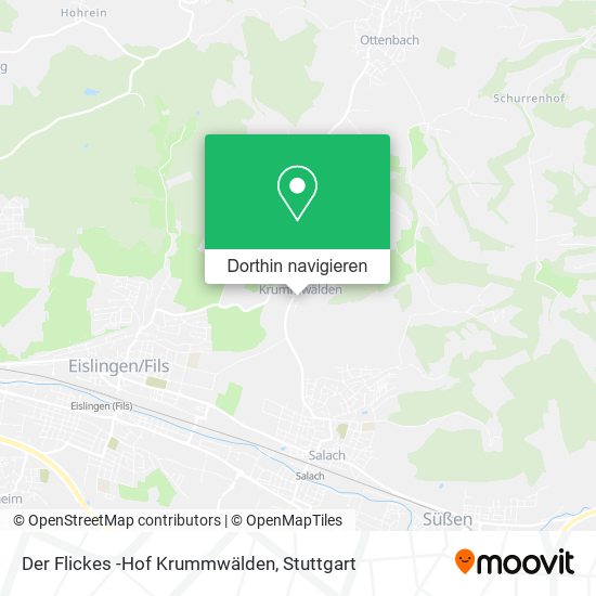 Der Flickes -Hof Krummwälden Karte