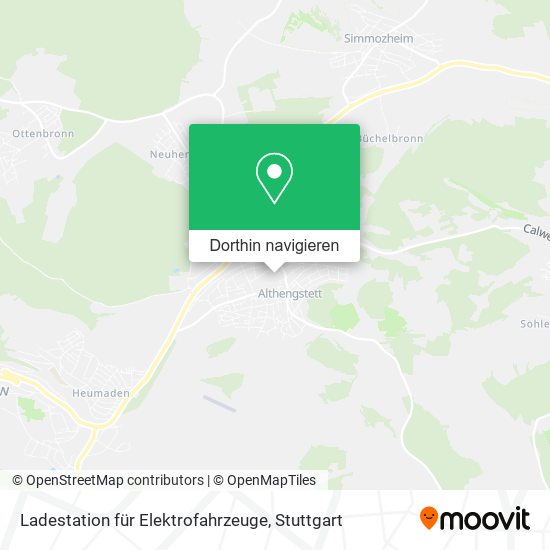 Ladestation für Elektrofahrzeuge Karte