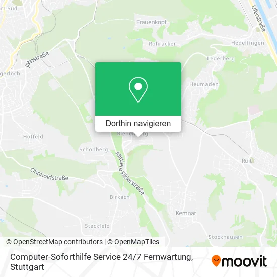 Computer-Soforthilfe Service 24 / 7 Fernwartung Karte