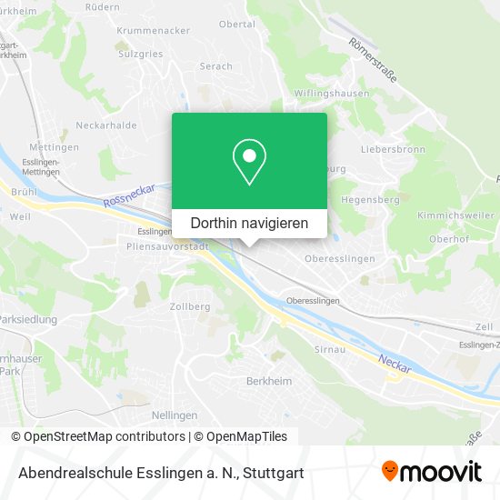 Abendrealschule Esslingen a. N. Karte