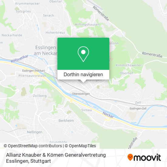 Allianz Knauber & Kömen Generalvertretung Esslingen Karte
