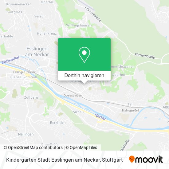 Kindergarten Stadt Esslingen am Neckar Karte