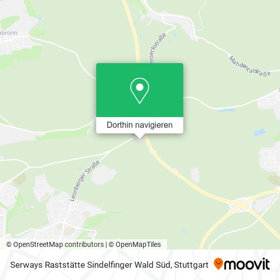 Serways Raststätte Sindelfinger Wald Süd Karte