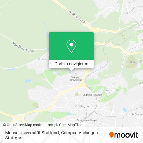 Mensa Universität Stuttgart, Campus Vaihingen Karte
