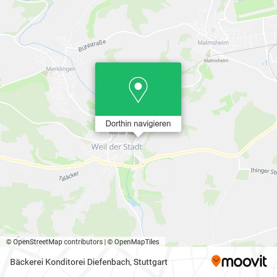 Bäckerei Konditorei Diefenbach Karte