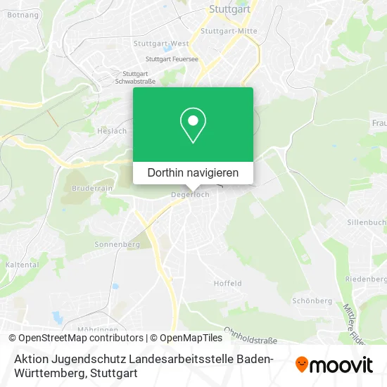 Aktion Jugendschutz Landesarbeitsstelle Baden-Württemberg Karte