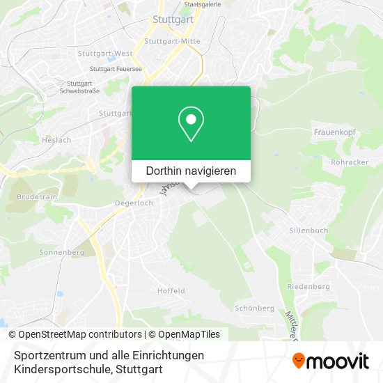 Sportzentrum und alle Einrichtungen Kindersportschule Karte