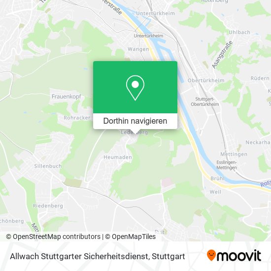 Allwach Stuttgarter Sicherheitsdienst Karte