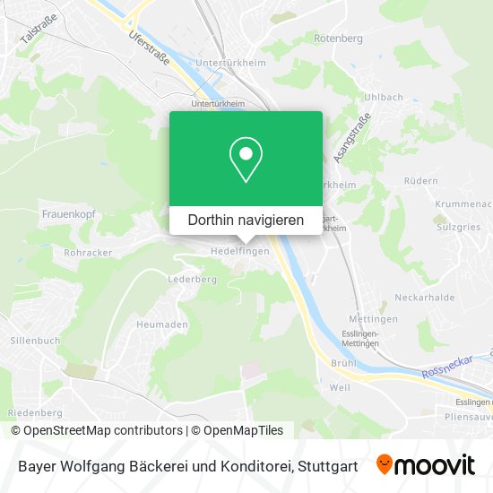 Bayer Wolfgang Bäckerei und Konditorei Karte