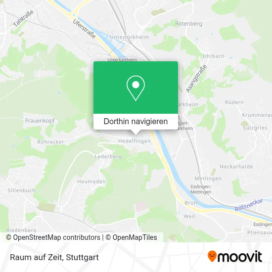 Raum auf Zeit Karte