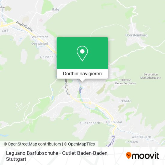 Leguano Barfubschuhe - Outlet Baden-Baden Karte