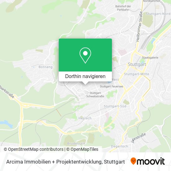 Arcima Immobilien + Projektentwicklung Karte