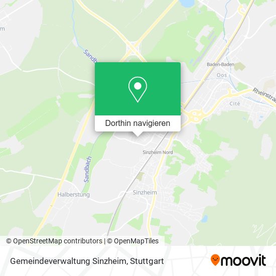 Gemeindeverwaltung Sinzheim Karte